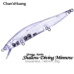 Señuelo trucha Chan'sHuang – Handmade shallow diver sin pintar