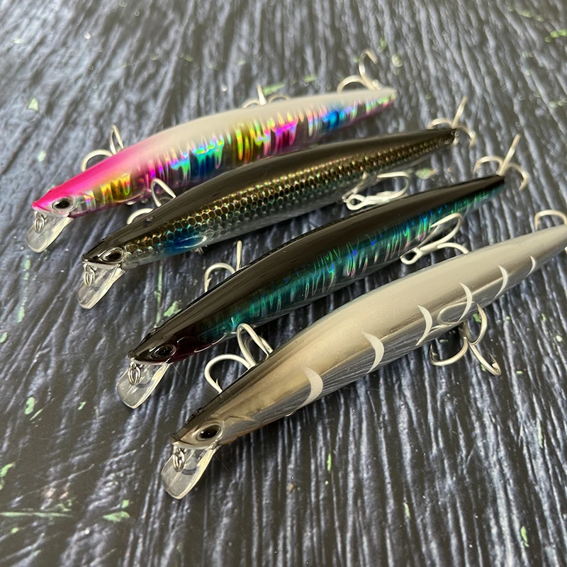 1 Uds 145mm 26g Señuelos de Pesca de pececillo que se hunden Wobbler fundición larga lubina trucha carpa cebo Artificial Jerkbait accesorios de pesca - imagen 2