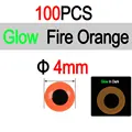 4mm 100pc FR Orange