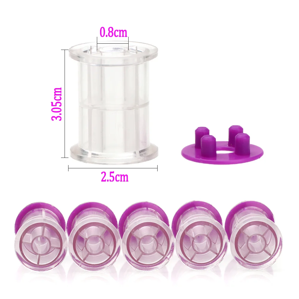 Wifreo-Carretes de bobina estándar de atado de moscas, 4 piezas/8 piezas, Material de alto polímero, carrete de rosca, accesorios de pesca con mosca, herramientas - imagen 3