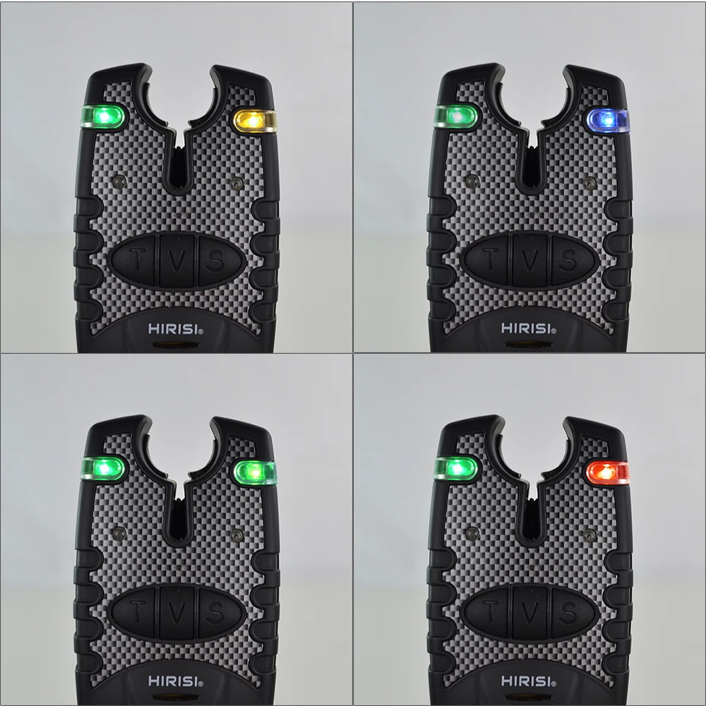 Indicadores de alarma LED para pesca de carpa, alarma de mordida, tono de volumen ajustable, sensibilidad, B1113 - imagen 4