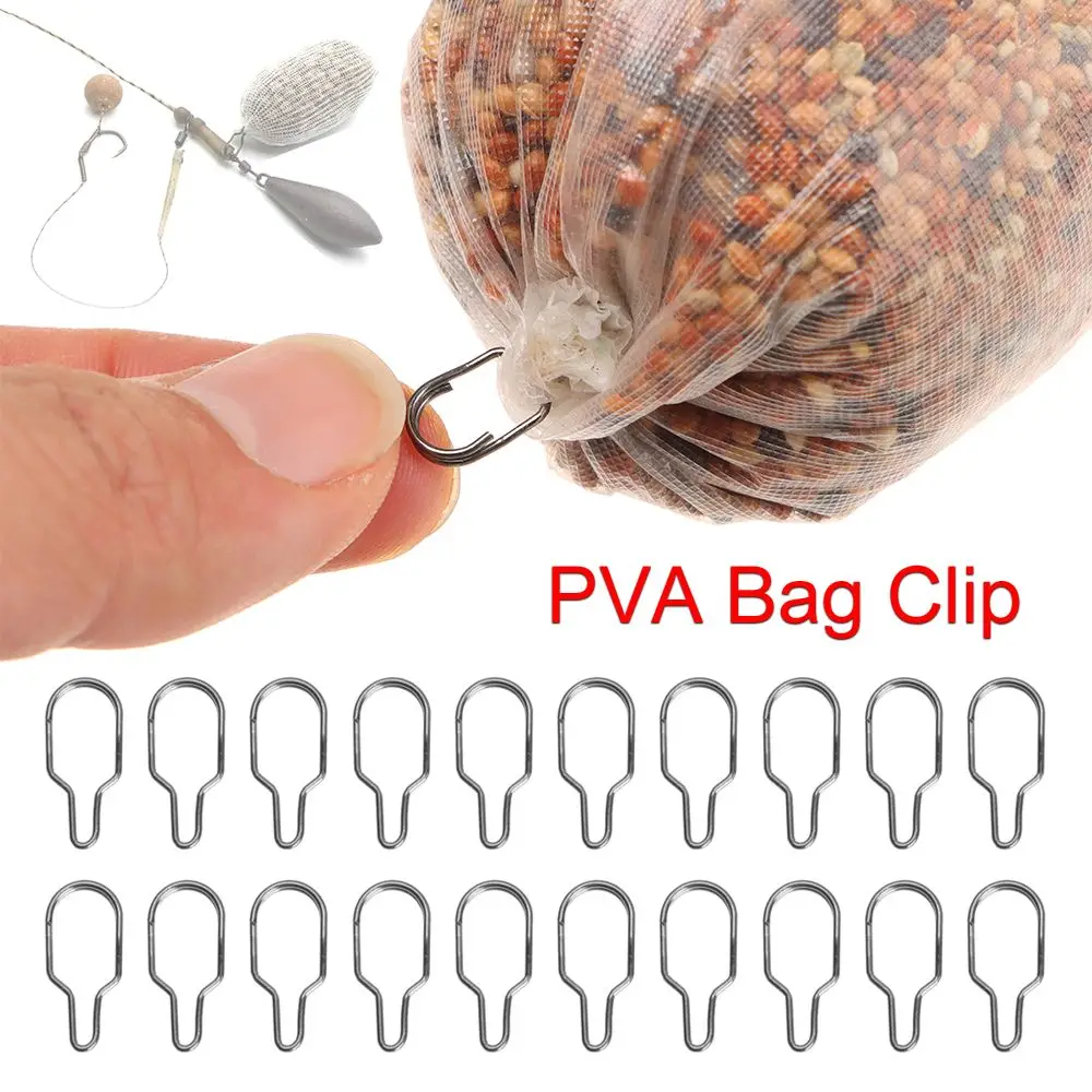 Clip para bolsa de PVA, accesorios de pesca de carpa, herramienta de aparejo para el pelo de carpa, alimentador de método grueso, aparejos de pesca, 50 unids/lote por paquete - imagen 2