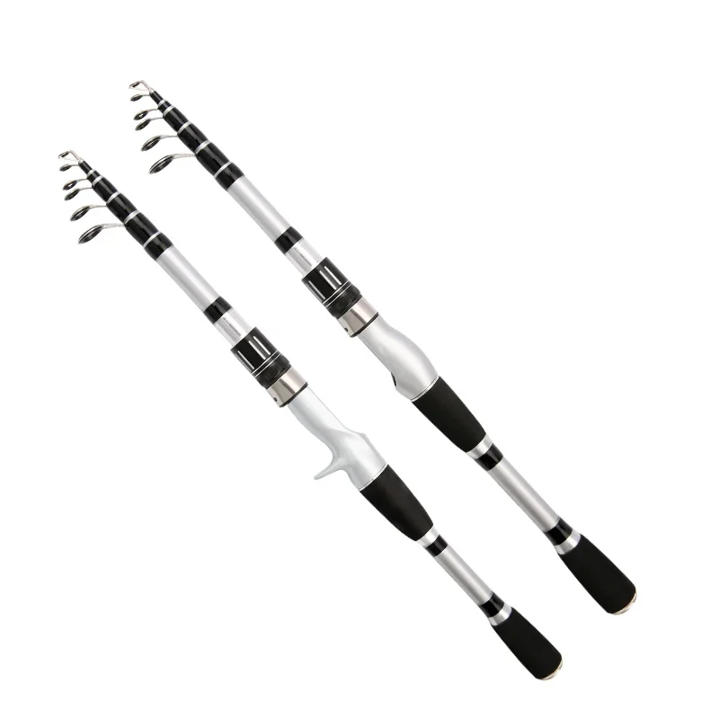 GHOTDA-caña de pescar telescópica, ultraligera, dura, portátil, de fundición larga, de fibra de carbono, 1,5-2,4 m, de acción rápida - imagen 2