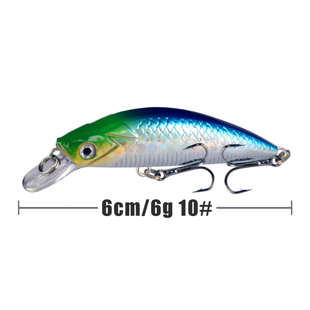 Señuelo artificial tipo Minnow – Cebo duro para lubina y salmón - imagen 4