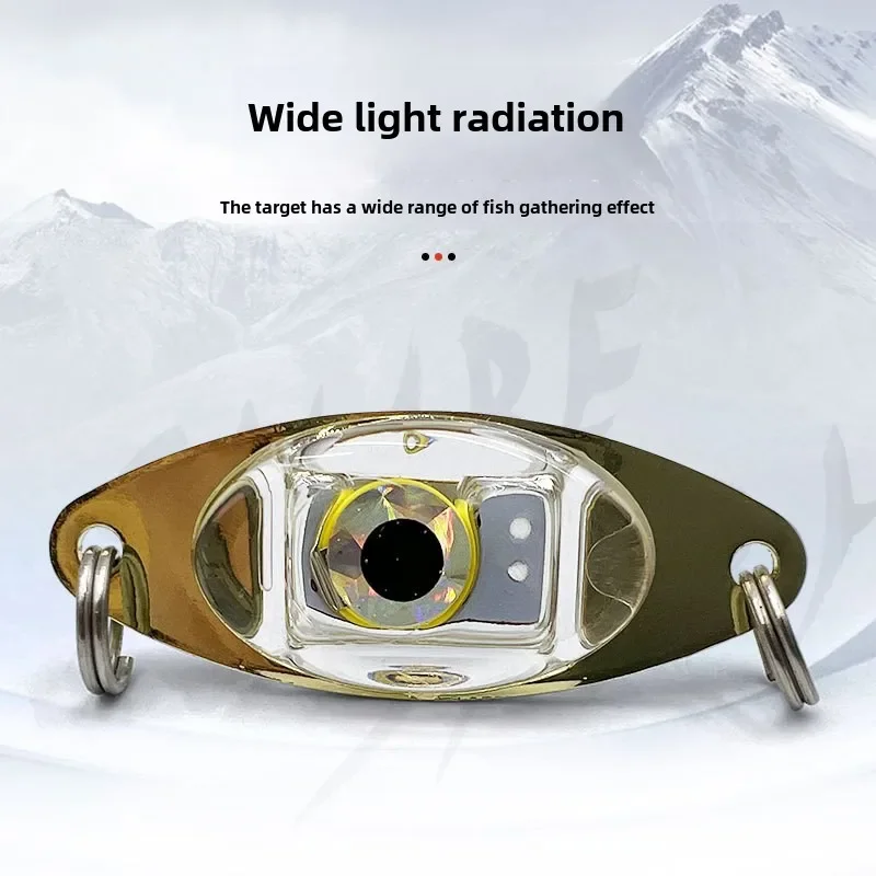 Lámpara fluorescente para atraer peces, cuchara para lubina, pesca de calamar, herramientas de pesca subacuática de gota profunda, luz LED con forma de ojo - imagen 5