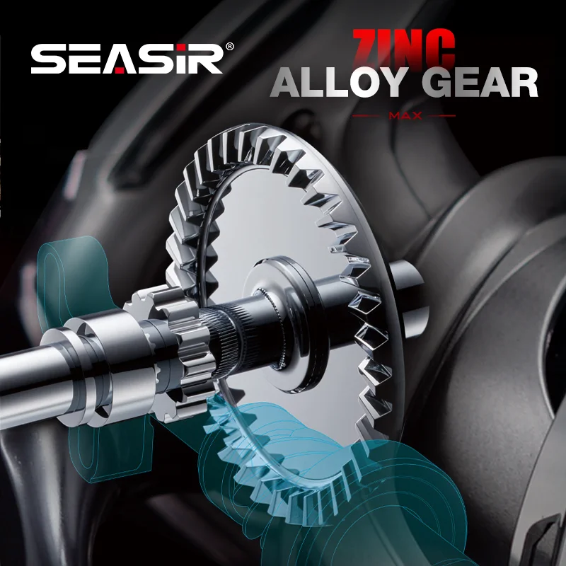 Carrete de pesca giratorio SEASIR totalmente metálico CONTRA MAX 9 + 1 BB 5,1:1/5,7:1 relación de engranaje serie 3000-6000 arrastre máximo 25KG agua salada - imagen 4