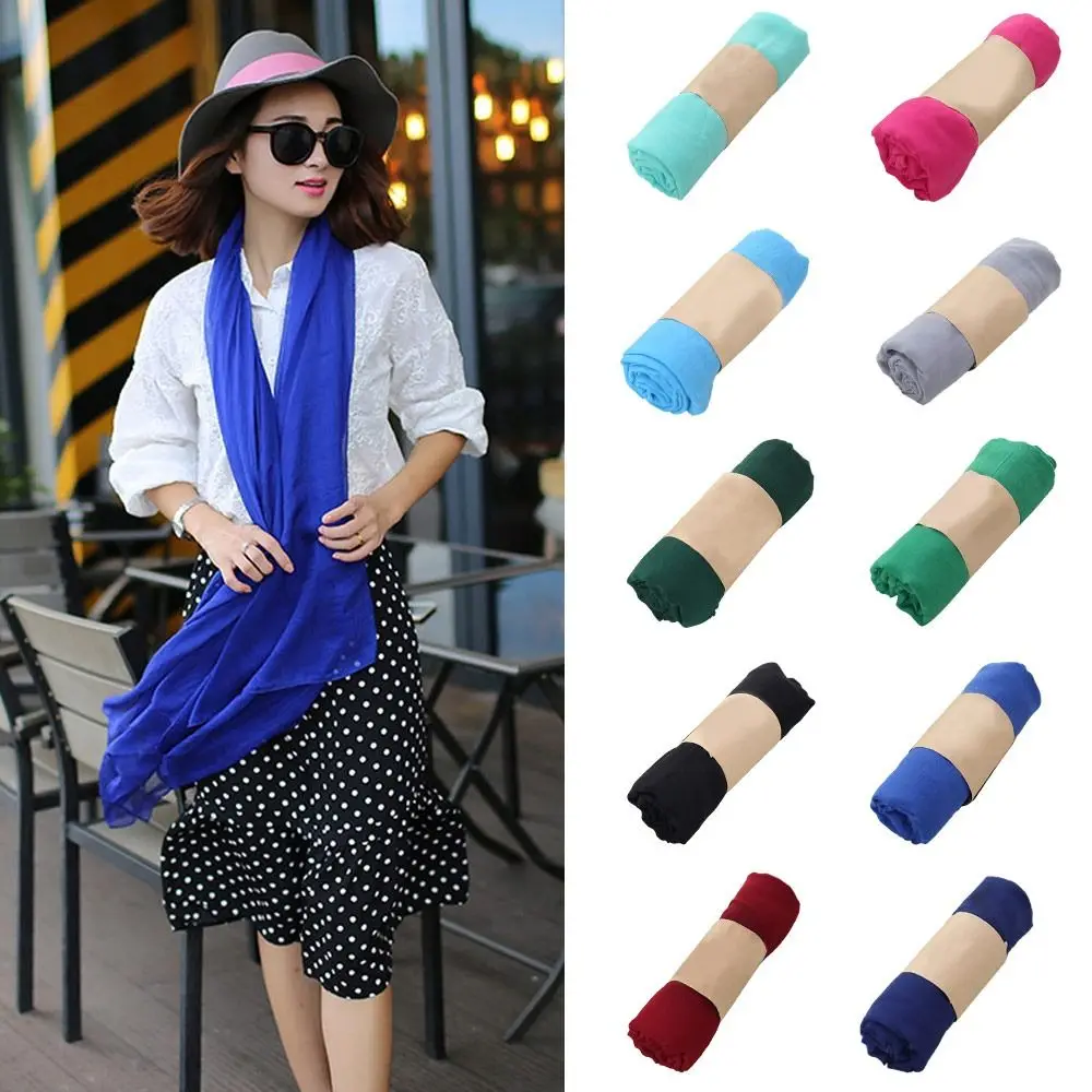 Bandana cuello suave protección solar envolvente pashmina Hijab - imagen 3