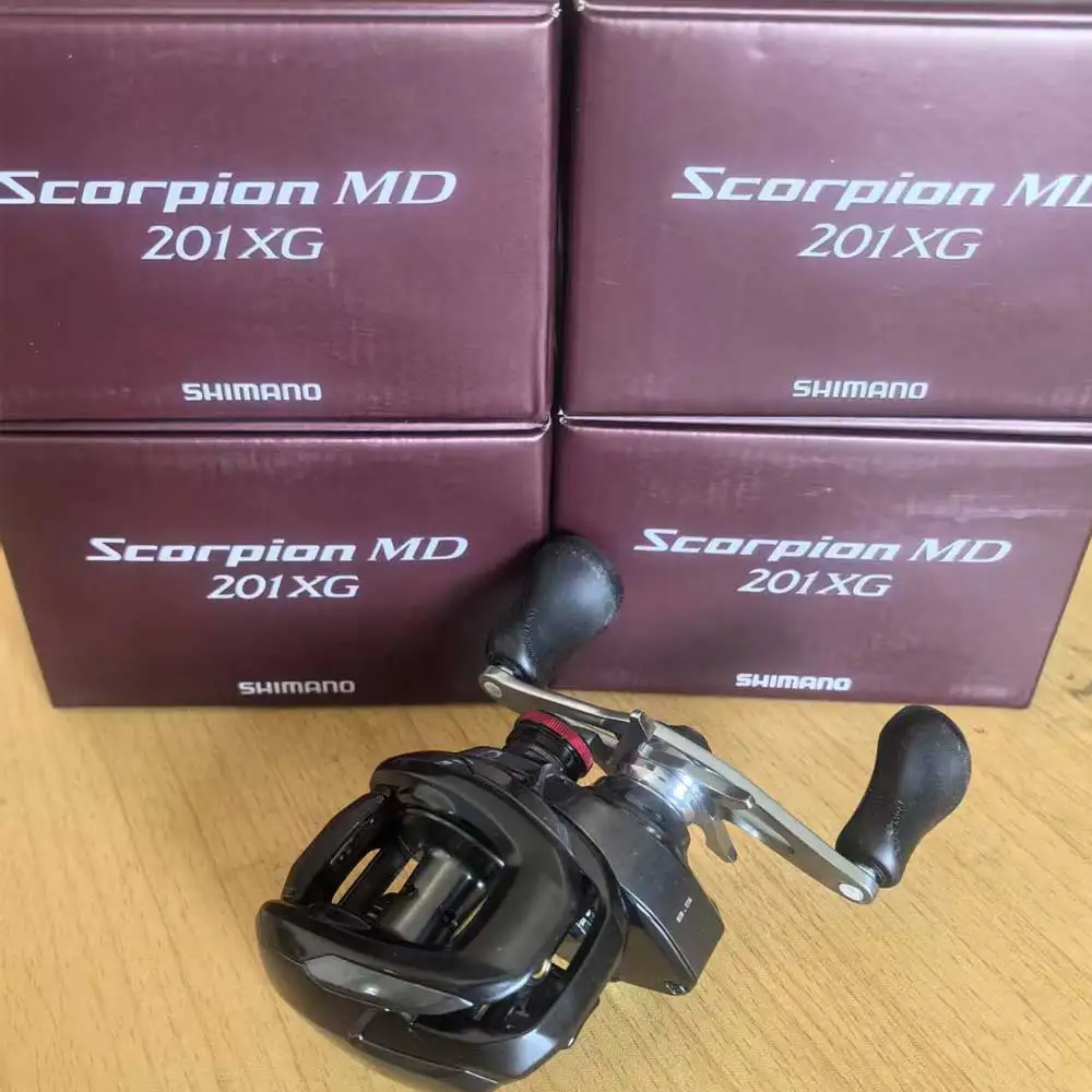 Carrete de pesca SHIMANO Scorpion DC/MD Baitcaster 2021, 6,2: 1/7,4:1/8,5:1, 7 + 1BB, carrete de luz eléctrica de 5,5 kg, carrete MGL de cuerpo HAGANE - imagen 5