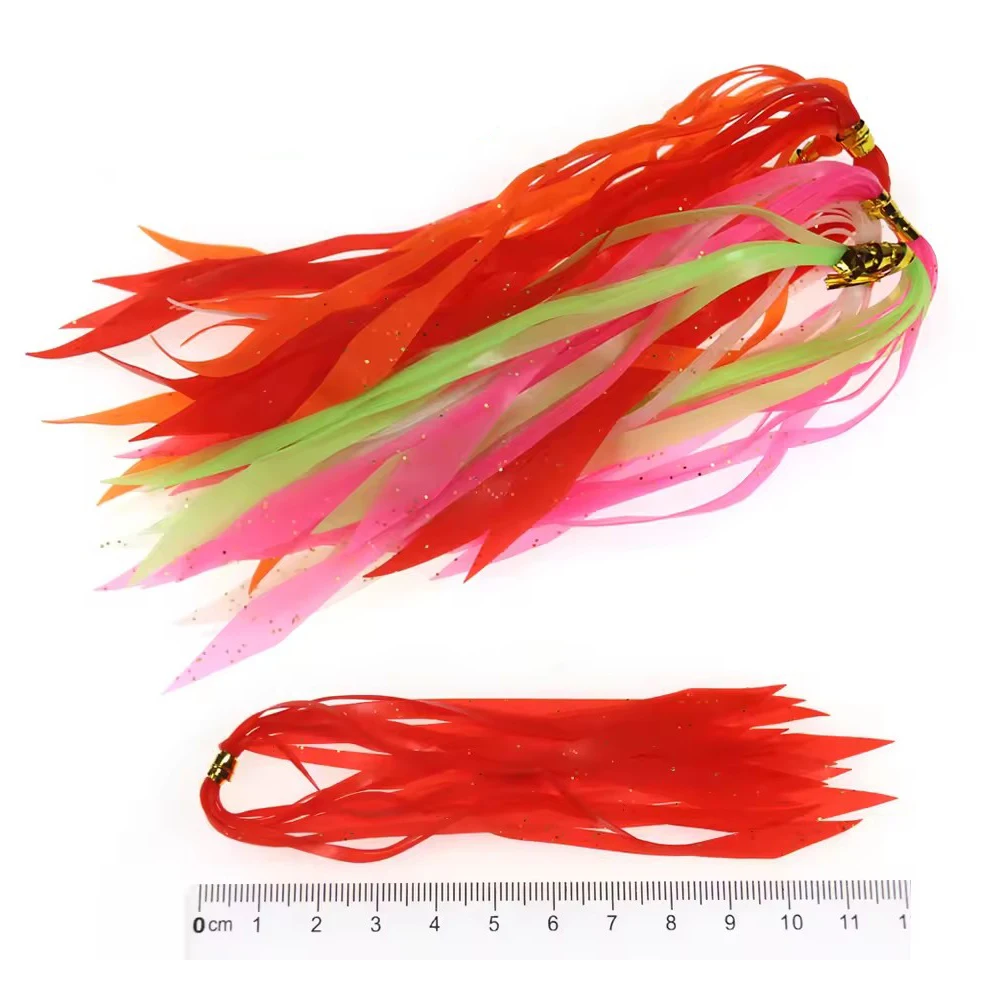 Ellllv Faldas de pulpo de silicona coloridas para jig de agua salada - imagen 3
