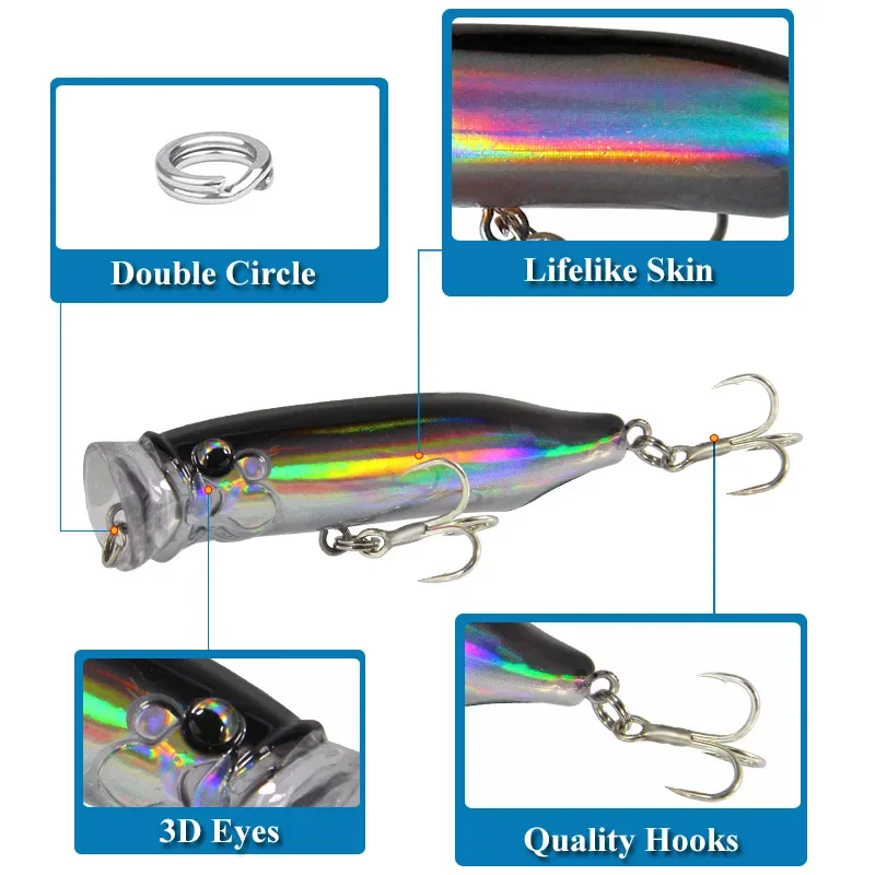 Popper Wobbler flotante para carpa – Señuelo crancbait - imagen 4