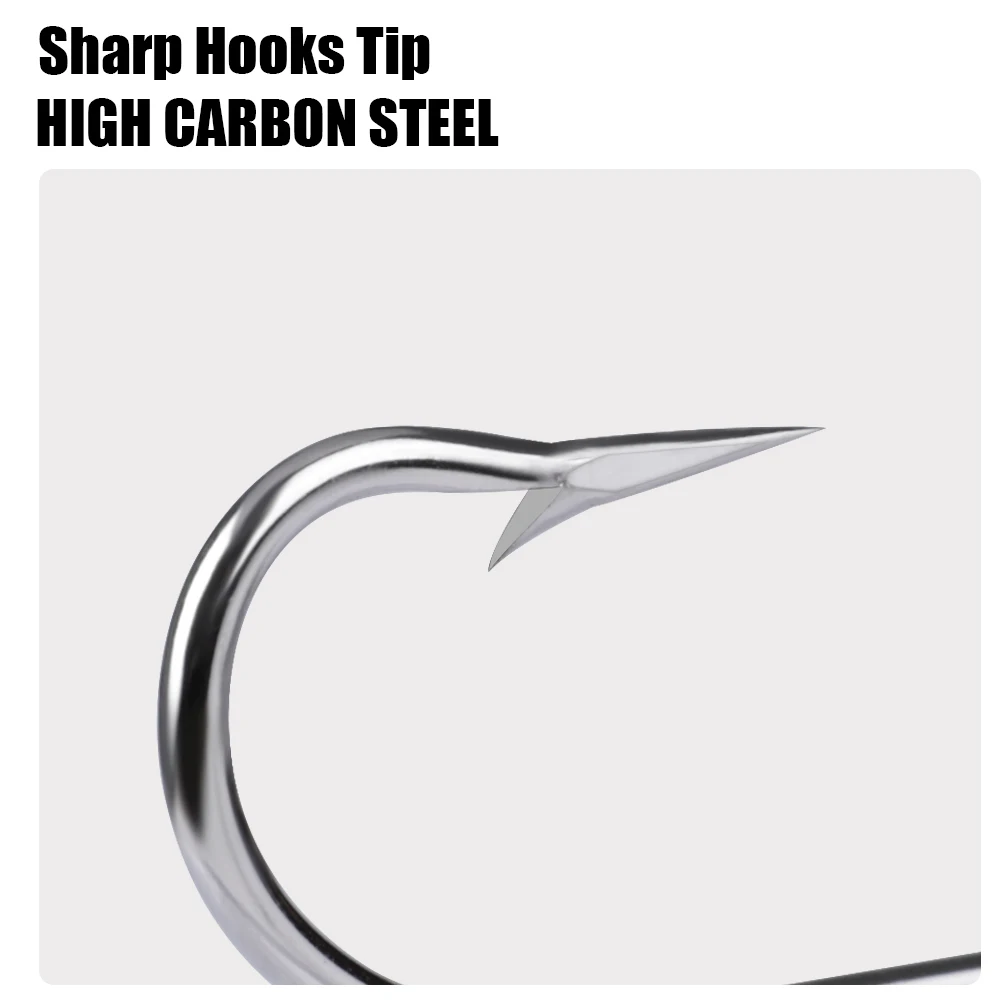 FISH KING 30-100 Pcs High Carbon Steel Fishing Hook Barbed Carp Fishing Hooks Sharp Fishhook for Sea Fishing Hook Tackle 2330 - imagen 4