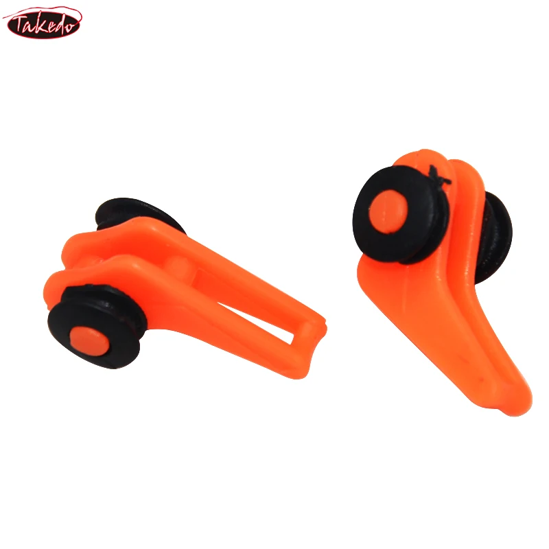 TAKEDO 10 unids/bolsa caña de pescar de plástico señuelo gancho Keeper para Lockt cebo mosca carpa aparejos de pesca para colgar señuelo gancho titular - imagen 5