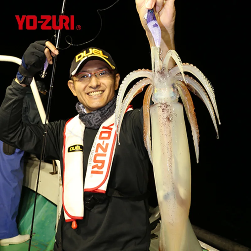 Japón YO-ZURI Youzhu madera luminosa camarones A1812 doble paraguas calamar gancho cohete soplador gancho simulación señuelo señuelo - imagen 3