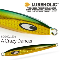 Lureholic Crazy Dancer Jig metálico brillante para pesca en mar
