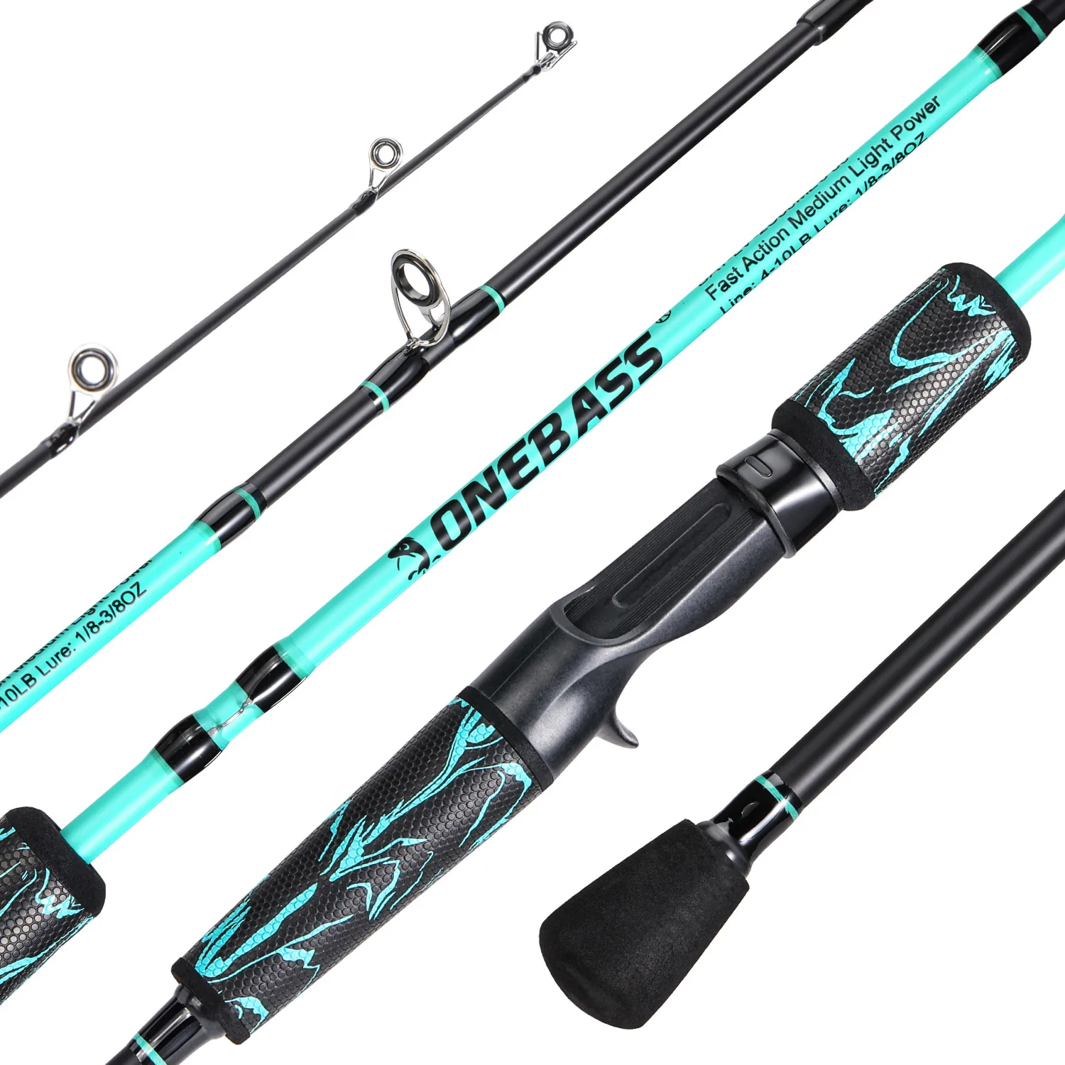 Sougayilang caña de pescar Baitcasting 2 secciones 1,8/198/2,1 m M ML MH caña de pescar arrastre máximo 4kg lubina trucha pesca con señuelo de agua dulce