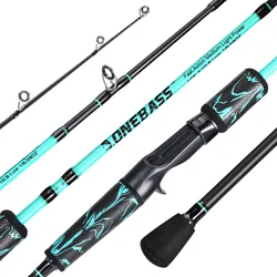 Sougayilang caña de pescar Baitcasting 2 secciones 1,8/198/2,1 m M ML MH caña de pescar arrastre máximo 4kg lubina trucha pesca con señuelo de agua dulce