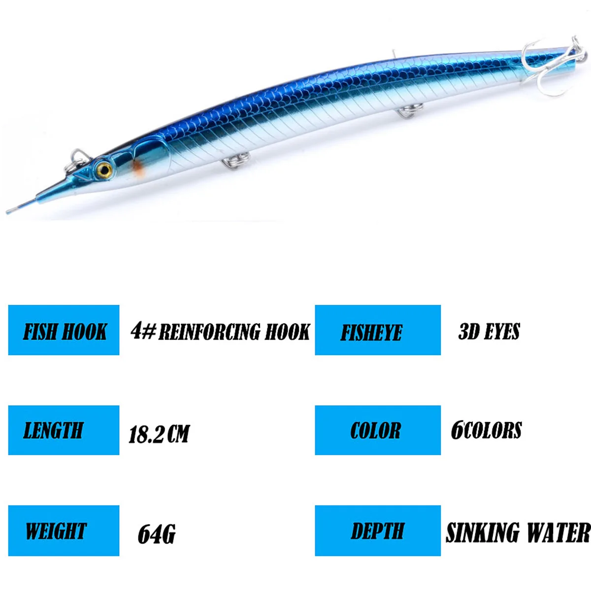 Vissen Lokt 18 cm/64g Crankbaits Tonijn Mahi Vissen Harde Aas Isca Artificiais Pesca Zee Wobbler Grote aas Laser Minnow Lokken - imagen 3