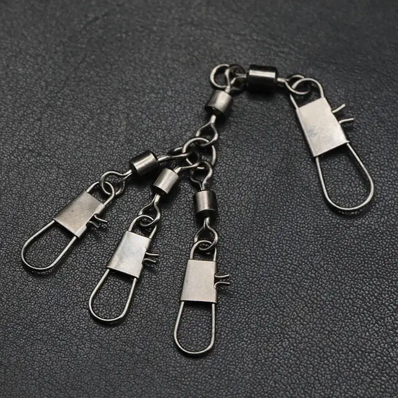 WEIHE-accesorio de pesca giratorio de 4 vías, Material de acero de alto carbono, 3,5g, 10 piezas - imagen 4