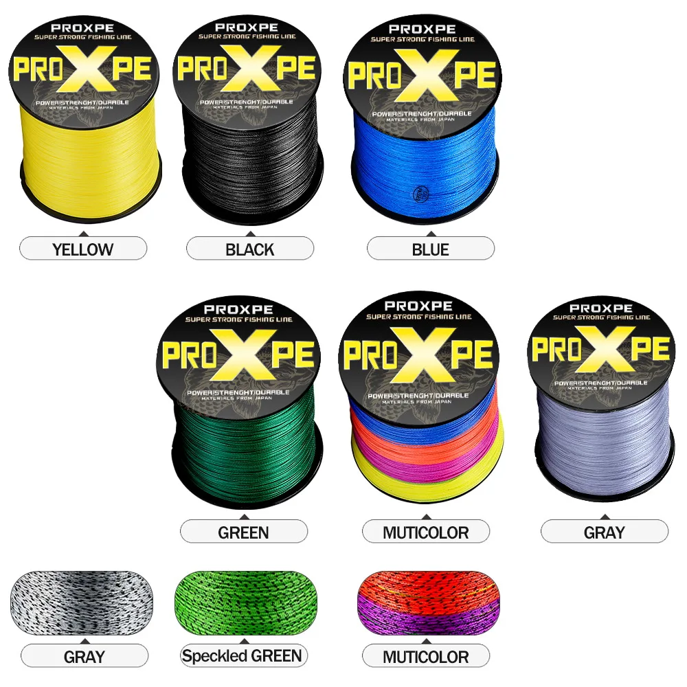 PROXPE-Hilo de pescar trenzado, hilo de pesca de 8 hebras, multifilamento suave, PE, Mosca, carpa, 100M, 300M, 500M, 1000M, resistente al desgaste - imagen 5