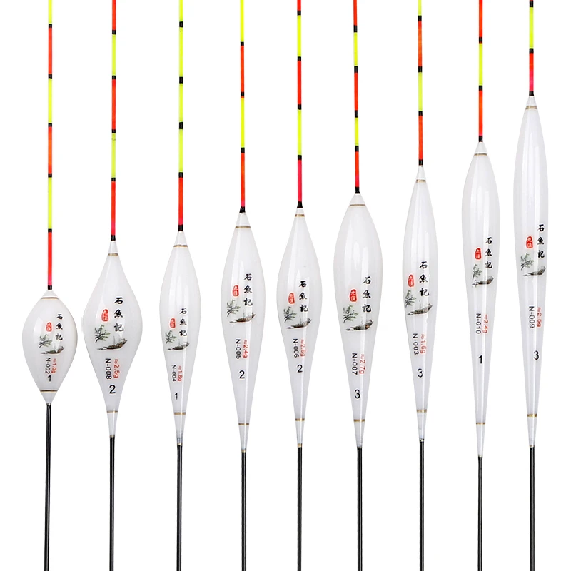 Boya Vertical Nano para pesca, flotador sensible a la carpa, de cola dura, llamativa, plateada