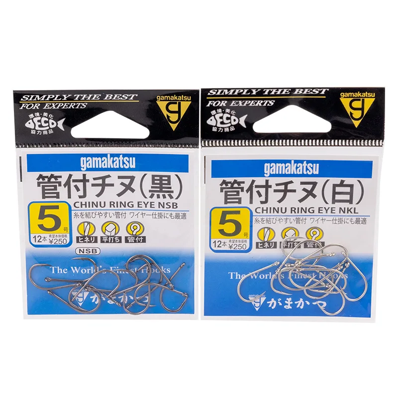 Anzuelo Chinu anillado Gamakatsu japonés con púas, pesca en el mar, anzuelo de pesca en roca de acero rico en carbono para carpa lubina - imagen 4