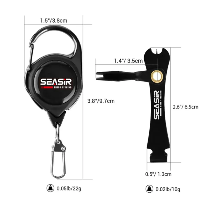 SEASIR Fishing Quick Knot Tying Tool Fly Fishing Line Scissors Cutter Clipper Nippers Fast Knotter Tie Zinger Retractor Tackle - imagen 4
