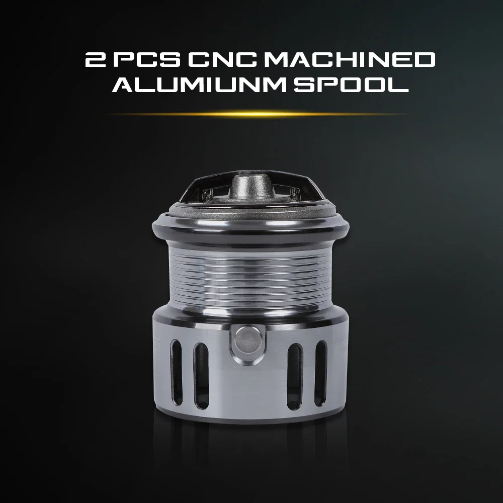 Carrete giratorio MIFINE CONCEPT de alta velocidad, relación de engranaje 5,1: 1, carrete de Metal, bobina de pesca de carpa de agua dulce y salada, serie 1000-4000 - imagen 4