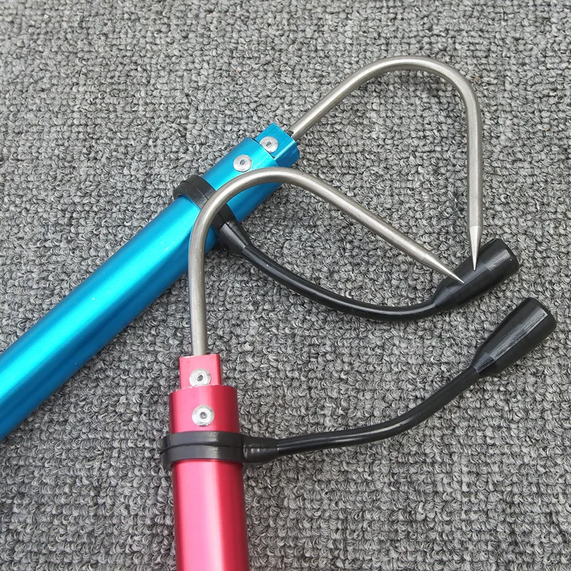 Nueva lanza telescópica retráctil para pesca en el mar, anzuelo profesional de acero inoxidable para pesca en hielo, aparejos de pesca de 60/95/120cm - imagen 2