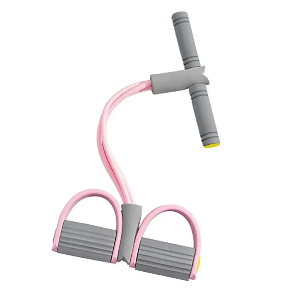 Extractor de Pedal de Yoga de 4 tubos, ejercitador Abdominal de goma duradero, banda de resistencia, cuerda de tracción elástica gruesa, cintura - imagen 4