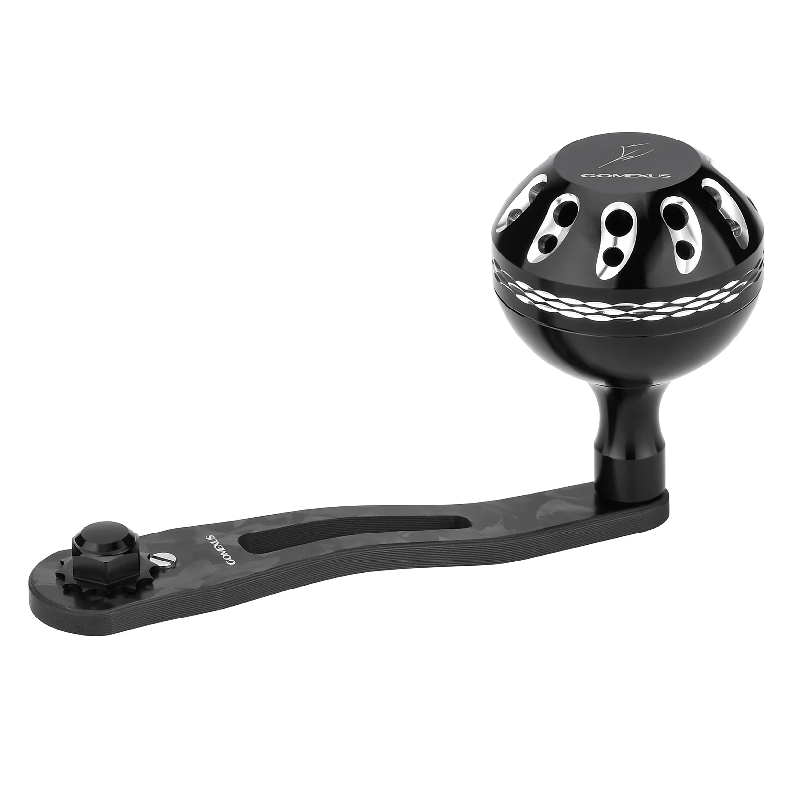 Mango de alimentación GOMEXUS Compatible con Okuma, mango de carrete de pesca de agua fría Linecounter, carbono forjado de 85mm