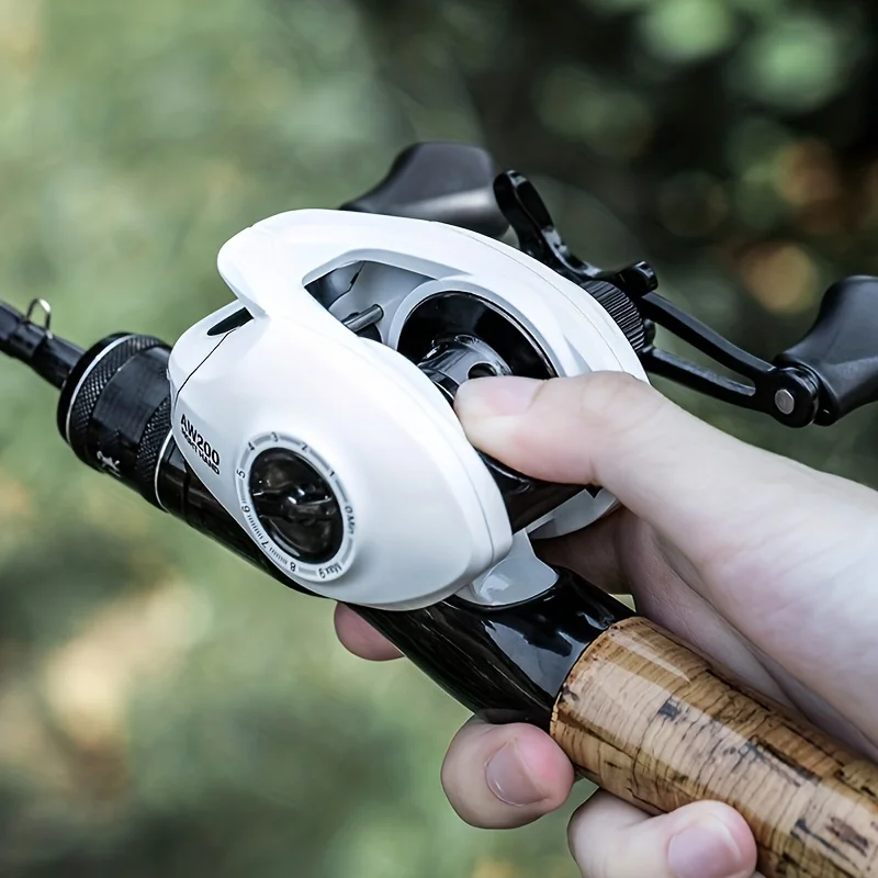 BILLINGS Serie AW 200, relación de engranaje 6,3: 1, arrastre máximo de 18 libras, carrete para baitcasting, para agua dulce y salada - imagen 5