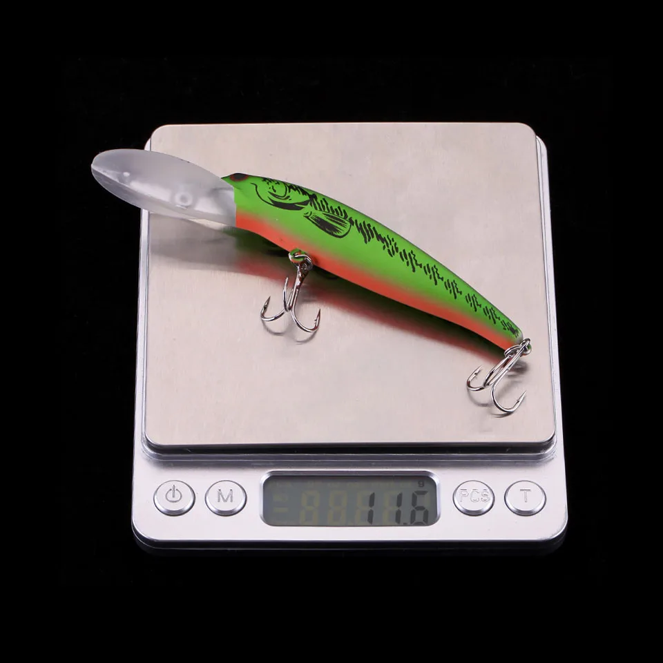 WALK FISH 1 Uds cebo duro 115mm 11,6g calidad Minnow señuelo de pesca manivela Wobble profundidad 3-4m mejores anzuelos para aparejos de pesca - imagen 5