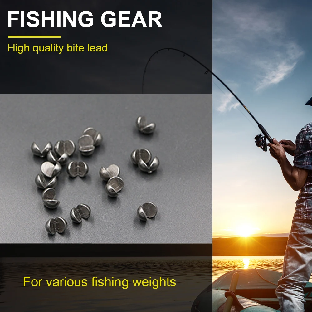 FTK 143 unids/caja equipo de pesca de plomo para morder 0,2g-1g accesorios de pesca para morder plomo abierto de varios tamaños colgante de plomo pesca en mar - imagen 3