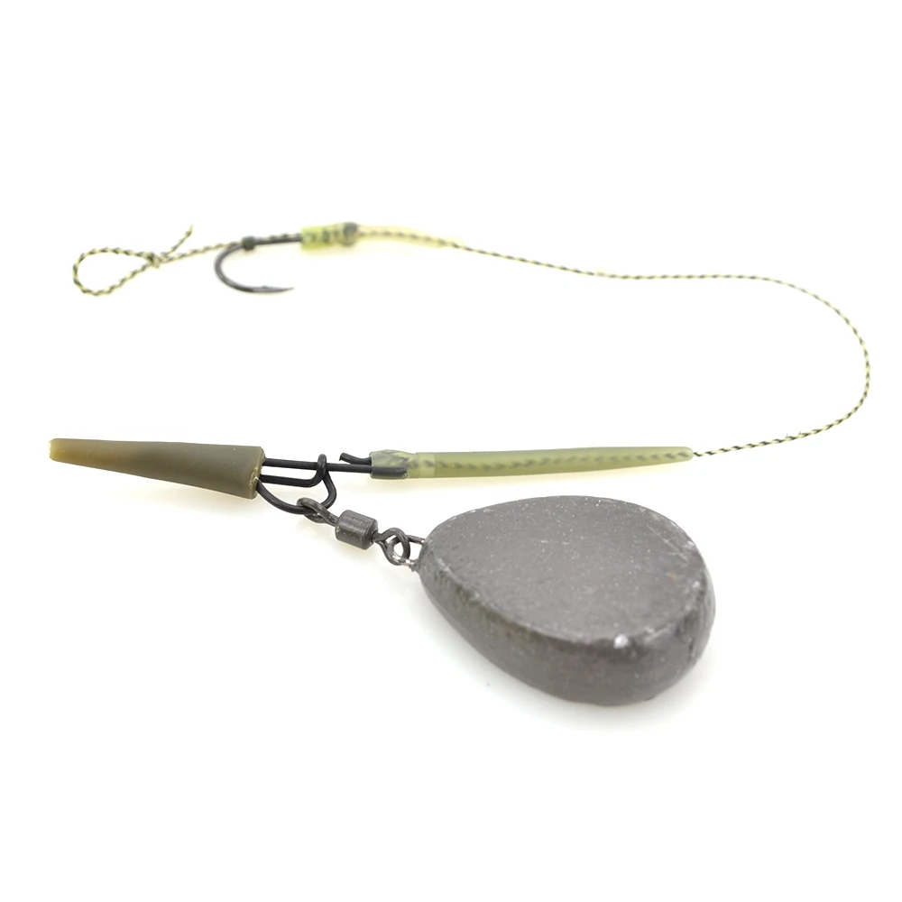 Juego de Clips de plomo de seguridad para pesca de carpa, Clips de cambio rápido, broche giratorio, aparejos de Terminal de pesca, 10 juegos - imagen 2