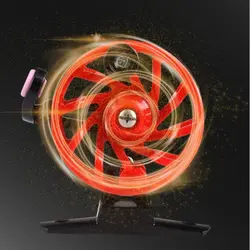 Carrete de pesca en hielo, carrete de plástico, carrete de pesca de fundición, aleación de aluminio, mango suave, frenado, carretes de fundición de cebo de Metal