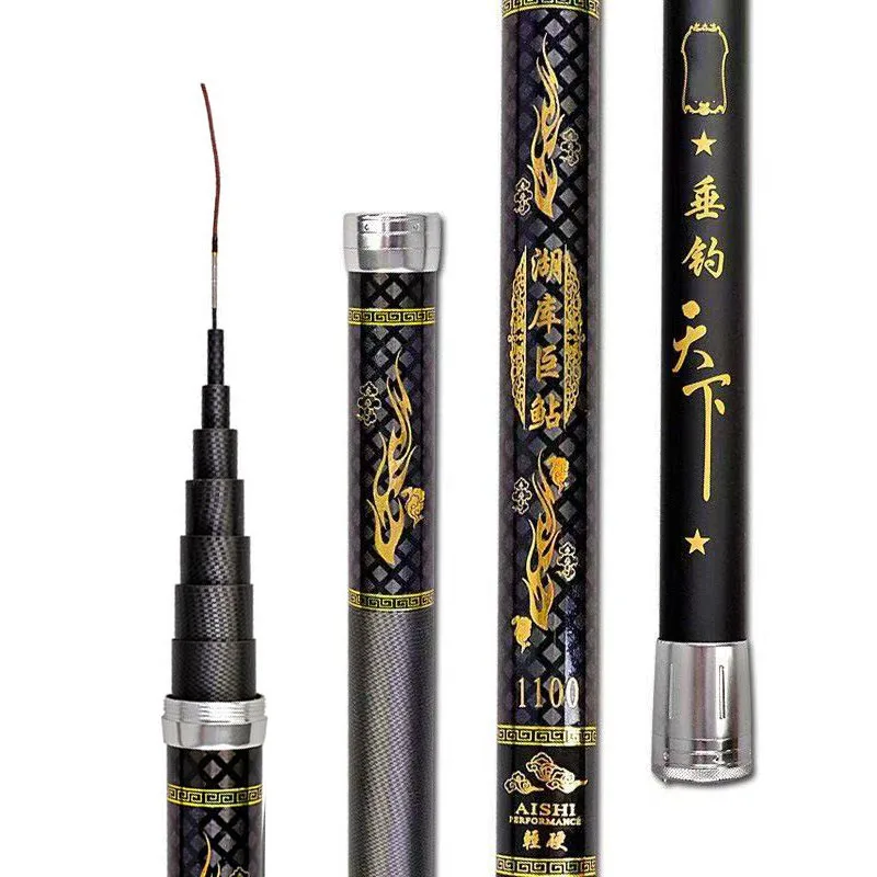 Caña de pescar de mano de fibra de carbono, súper ligera, larga y dura, 8M-16M, 19H, caña de pescar telescópica de alta calidad, rocas, playas, ríos - imagen 2