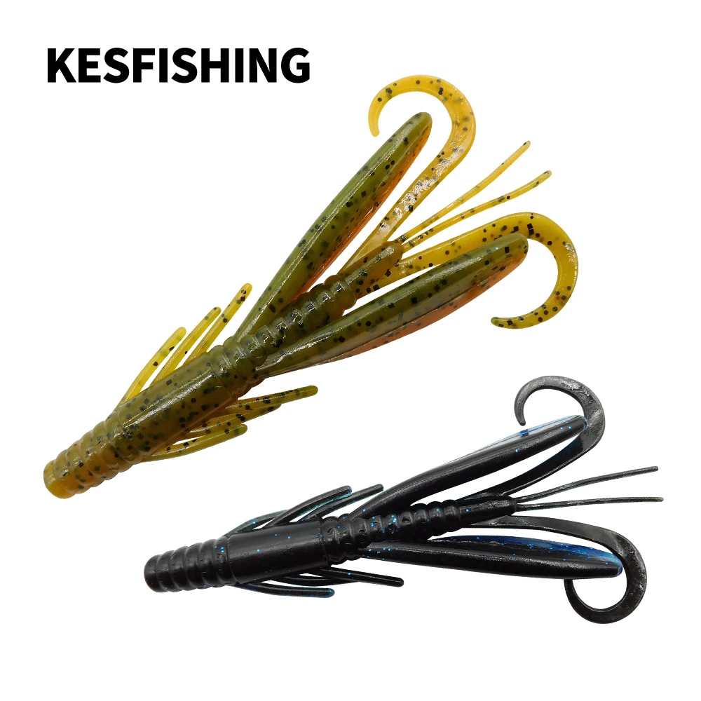 Nuevo Señuelo de pesca, camarones de cerdo, cebo suave de 105mm, perca, Lucio, trucha, golp - imagen 2