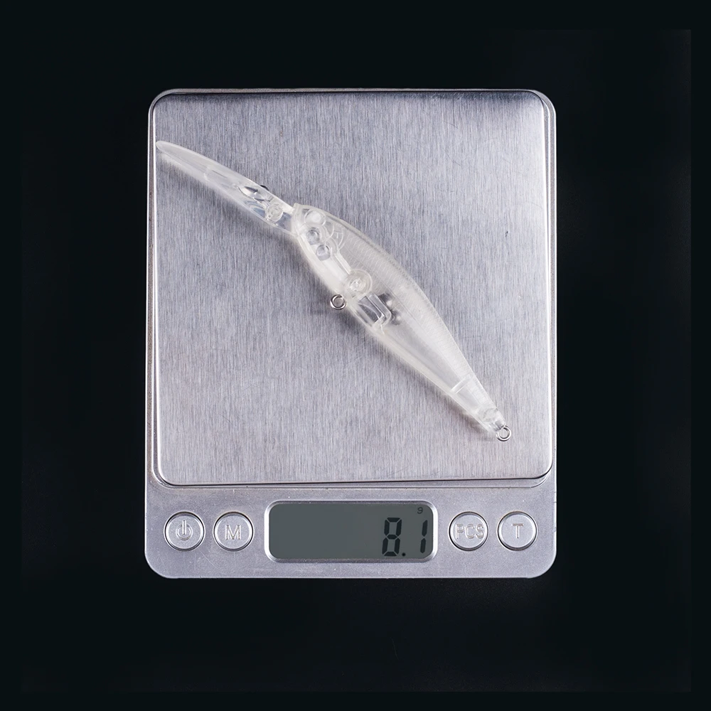 Hanlin 10/20 piezas 11,5 cm/8g Minnow flotante Glide Shad cebo Crankbait sin pintar señuelo de pesca espacios en blanco cuerpo duro Wobbler aparejos - imagen 3