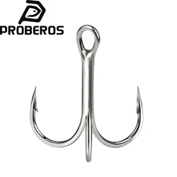 PROBEROS Anzuelos triples de acero al carbono para agua salada