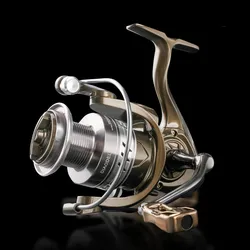 Carrete de Metal carrete giratorio de alta velocidad 5,2: 1 rueda de pesca totalmente de Metal potencia máxima de arrastre 8kg aparejos de pesca de mano izquierda/derecha