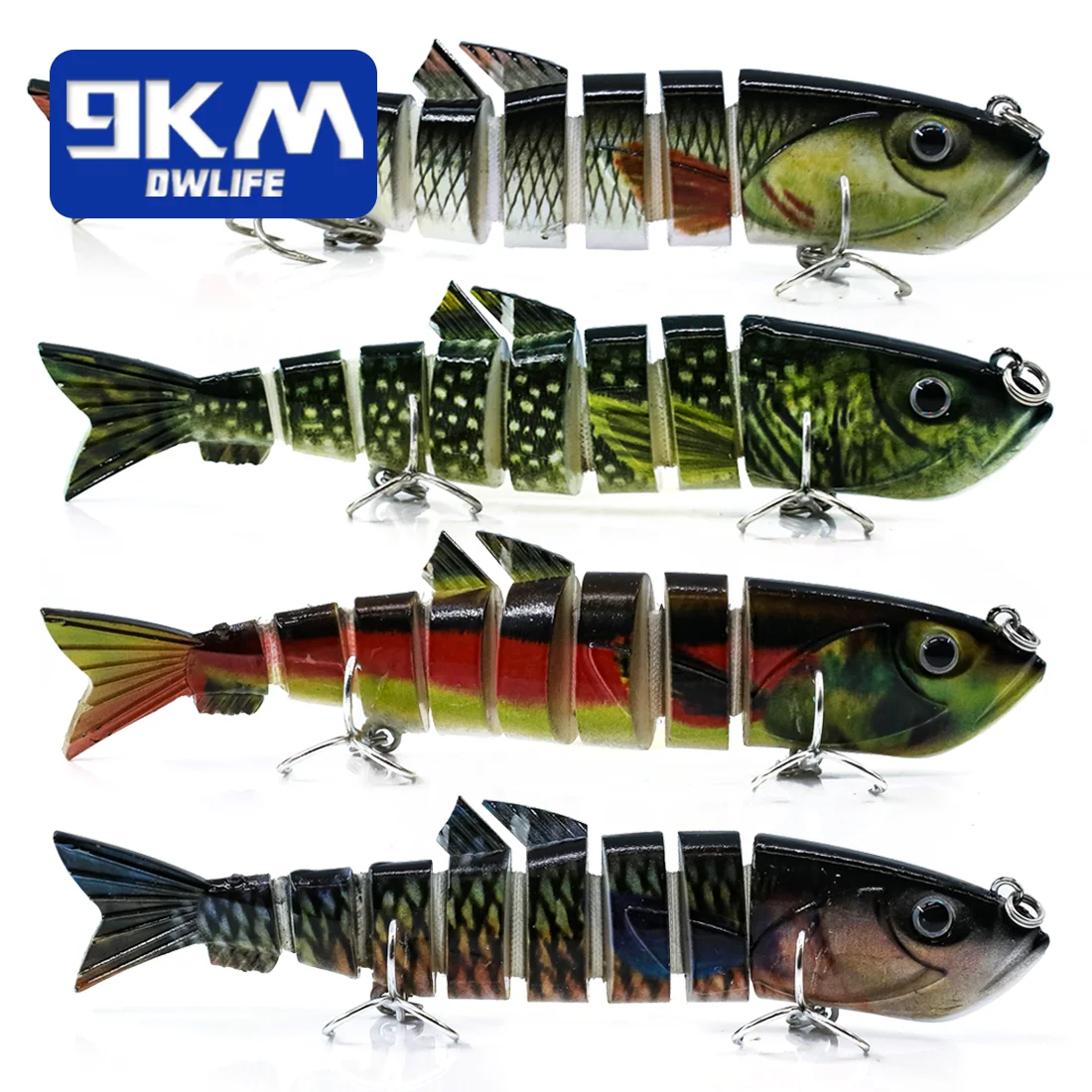 Señuelos de pesca multiarticulados Swimbait 22g para lubina trucha Topwater señuelos trucha Walleye Pike Bass señuelo de pesca de agua dulce 13cm