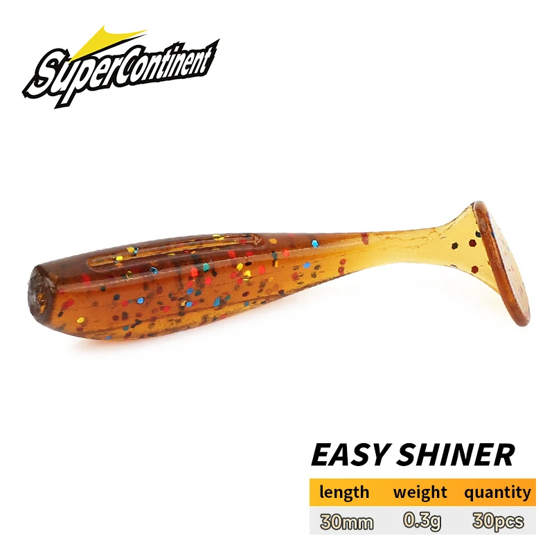 Supercontinent Easy Shiner – Señuelo Shad de vinilo con cola en T y UV - imagen 3