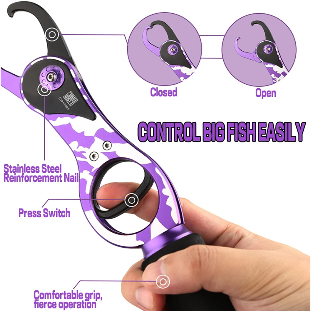 Alicates de agarre de pesca de aleación de aluminio, alicates de corte de pesca, agarre de Control de pescado, señuelo, alicates multifuncionales, gancho antioxidante - imagen 2