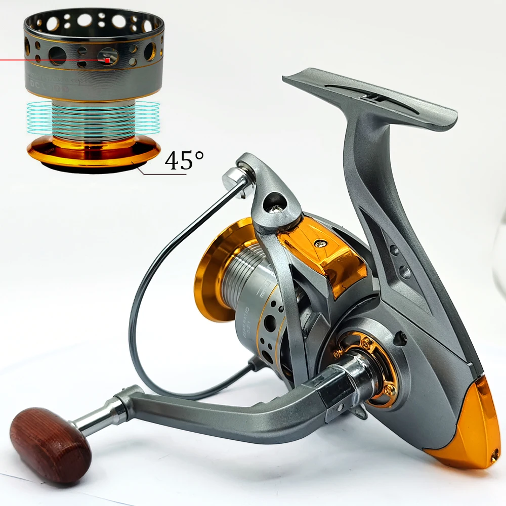 Carrete de pesca giratorio ligero 1000/2000/3000/4000/5000/6000/7000 rueda de Jigging de mar 5,2: 1 relación de engranaje taza de línea de Metal para toda el agua - imagen 4