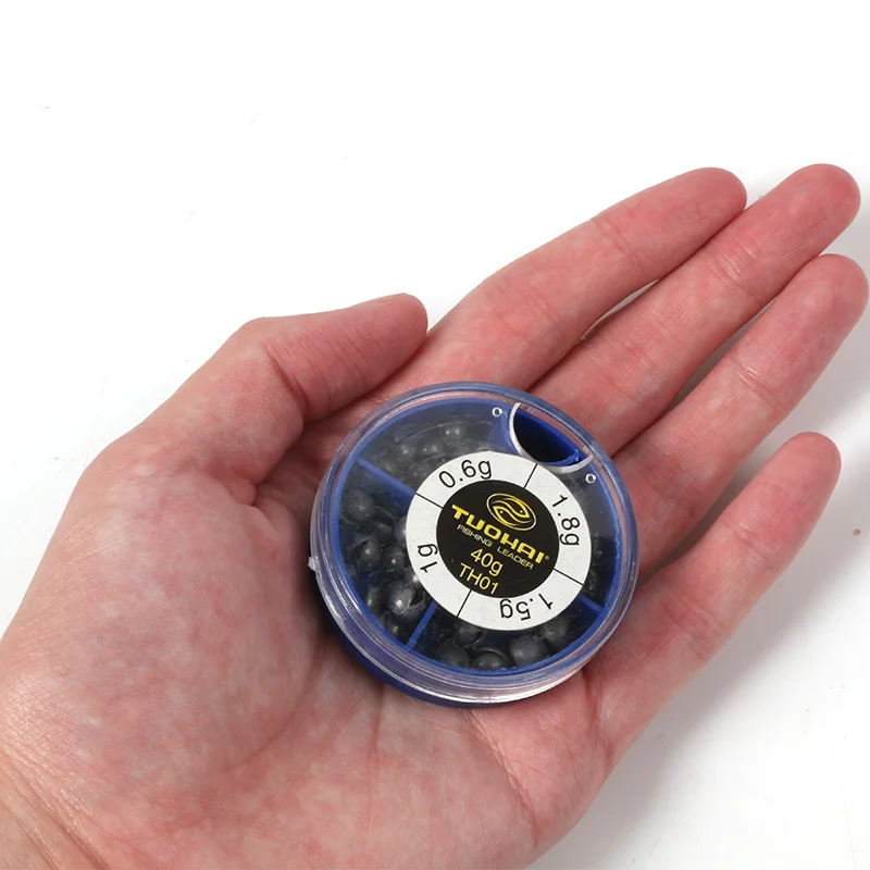 TEASER 37 Uds. Caja de plomo de tiro dividido redondo de Metal juego de plomos de peso de pesca extraíbles aparejos de pesca de hundimiento - imagen 5