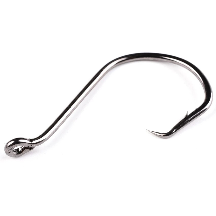 Anzuelo de pulpo de acero de alto carbono con ganchos de púas, afilar el círculo de pesca, un solo gancho, Japón para señuelo suave, carpa, bagre, 20 unids/lote por caja - imagen 4