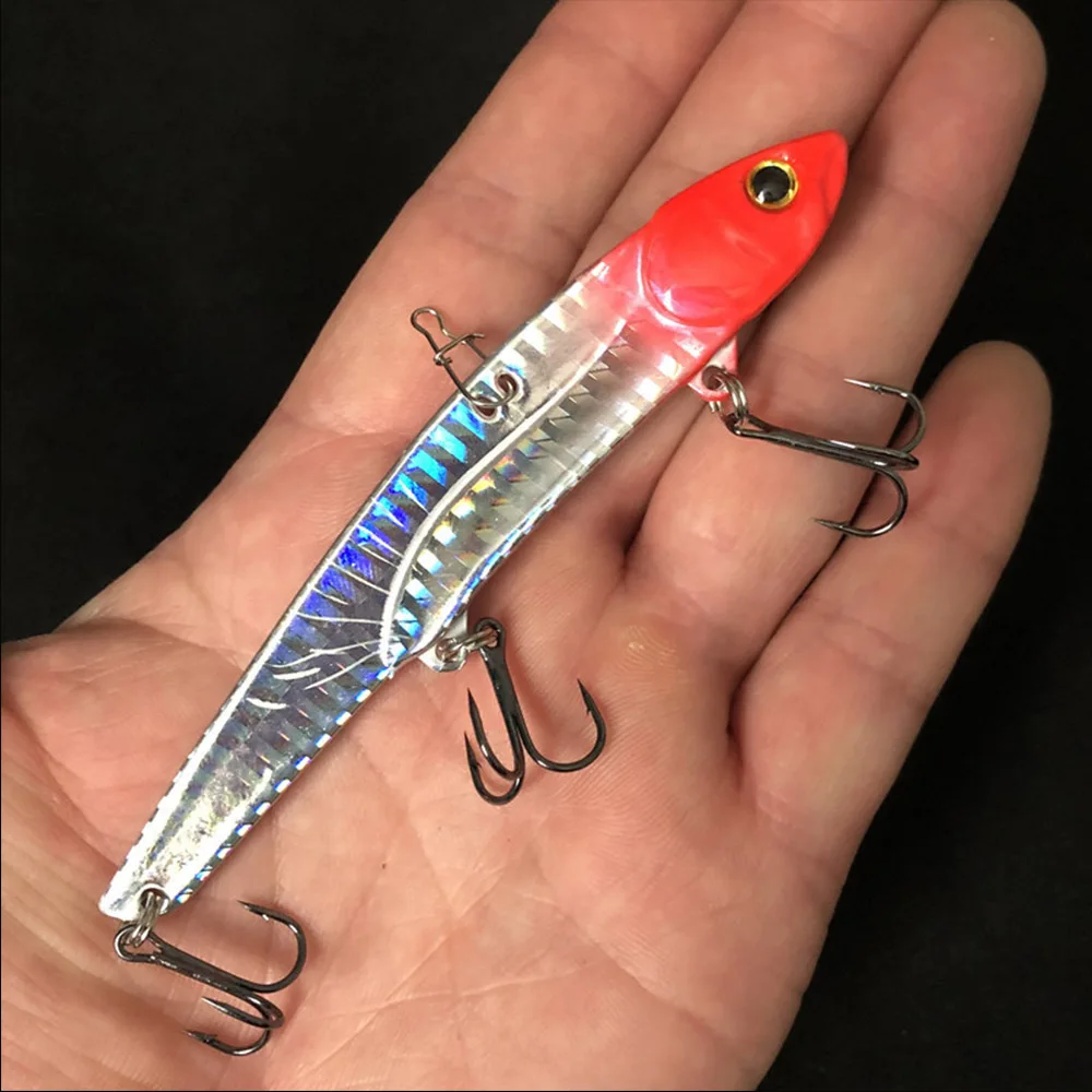 Señuelo de pesca VIB con vibración de Metal, 15g/25g/35g, señuelo duro para lubina, pesca en hielo de agua salada, Jigging, Crankbait Wobblers, respaldo grande - imagen 3