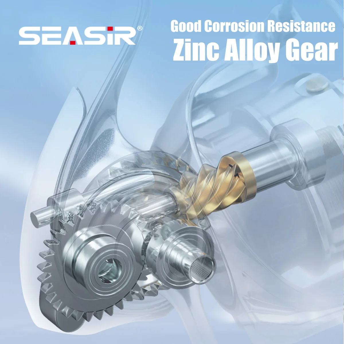 Carrete de pesca giratorio Seasir Expert, mango eléctrico de Metal de una pieza, carrete poco profundo de fundición ultralargo, carrete giratorio impermeable - imagen 3