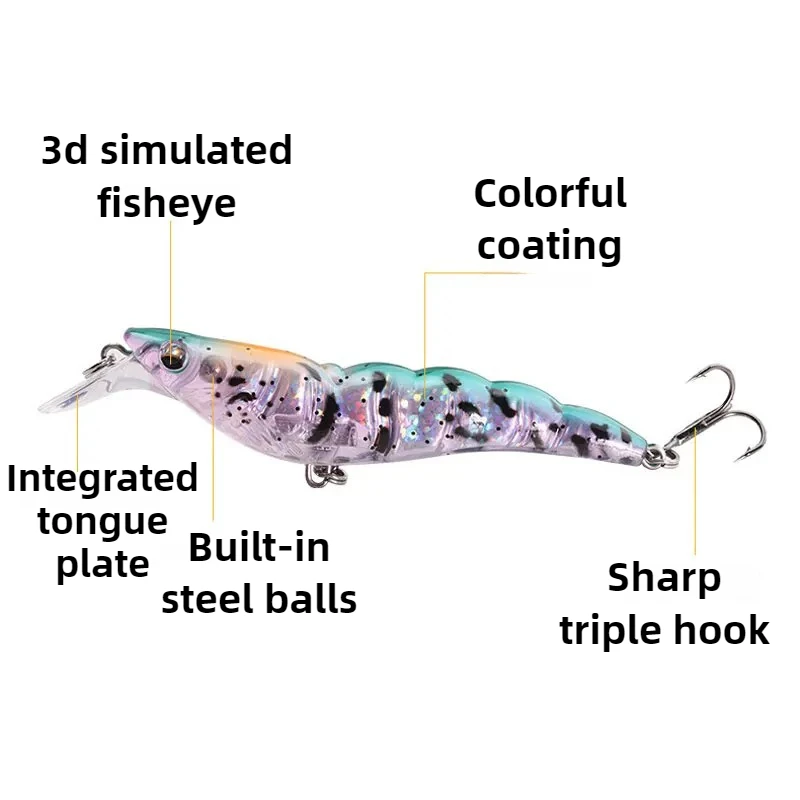 Afundando cebras pececillo camarones Jerkbaits Isca cebo duro Artificial equipo de pesca productos para Lucio lubina - imagen 3