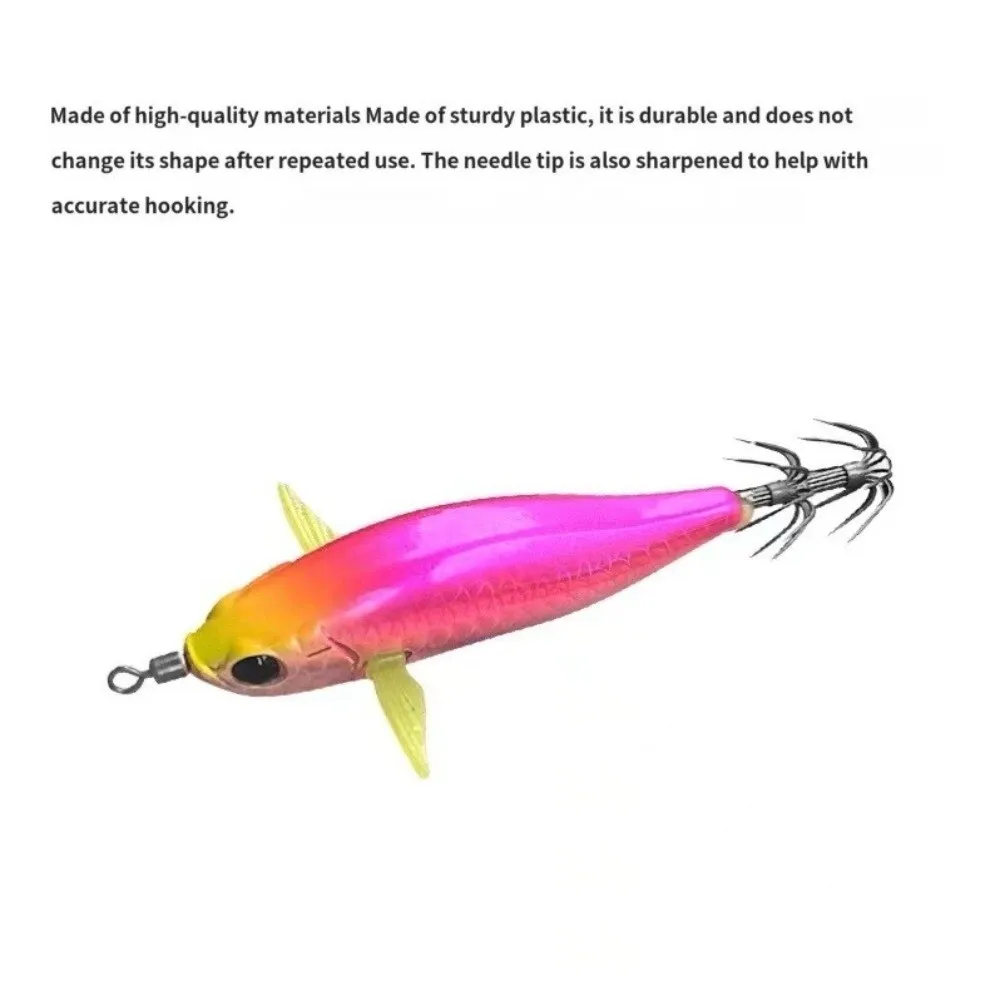 Cebo de pesca luminoso con láser, Material de madera, 63mm, 7,2g, señuelo flotante con forma de camarón, cebo de Jigging de calamar, pesca de calamar - imagen 3